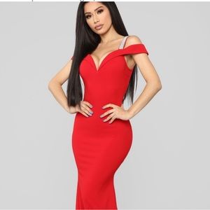 Fashion nova rhinestone Embellished Red dress